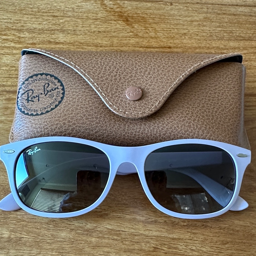 Ray-Ban Lilac Frame Sunglasses with Grey Lenses